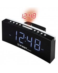 Ceas radio First Austria FA-2420-4, alarma dubla, proiectie 180, radio FM, iluminare background