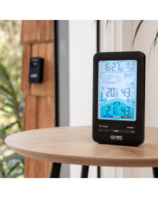 Statie meteo TZS First Austria FA-2461-7, senzor exterior,temperatura, umiditate, presiune, prognoza meteo, ceas, alarma