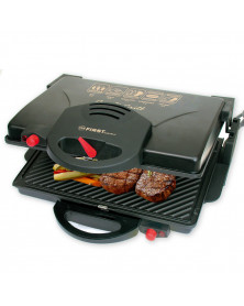 Grill electric TZS First Austria FA-5330, 2000W, placi antiaderente detasabile, deschidere 180˚, tava colectare
