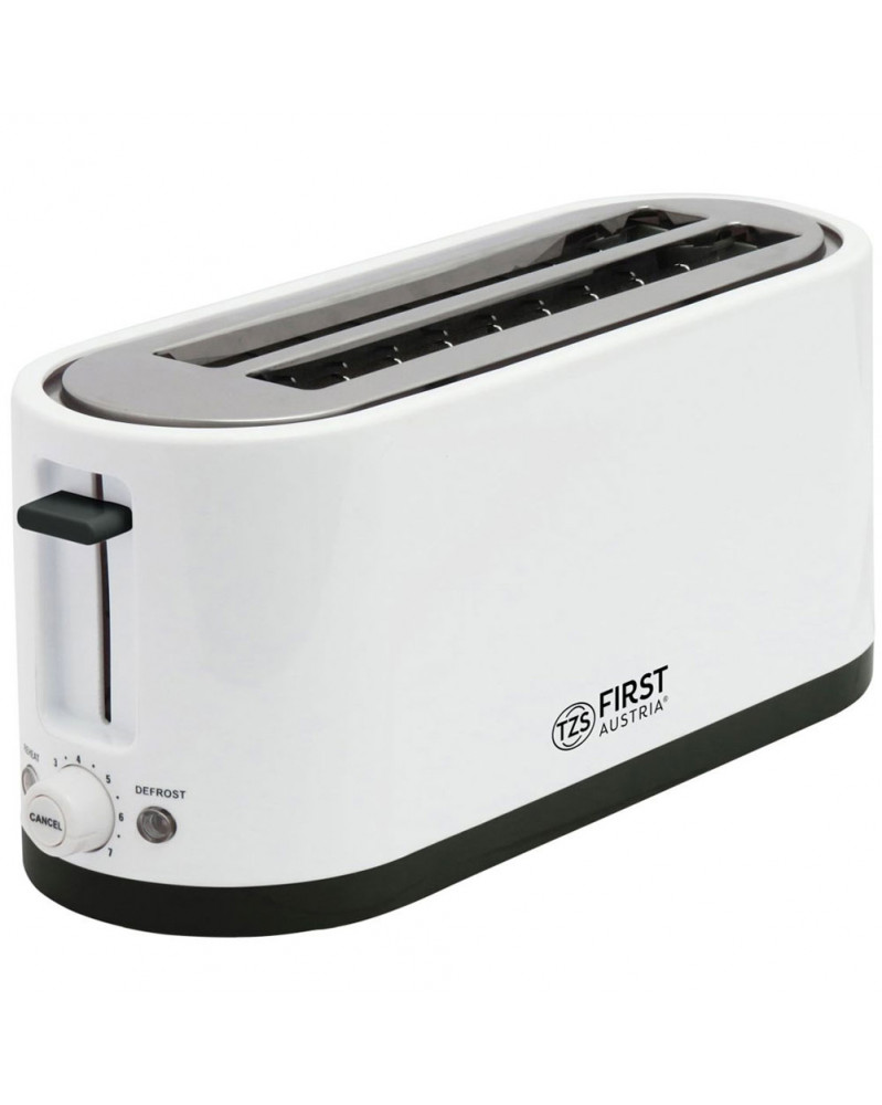 Prajitor de paine TZS First Austria FA-5368-5, 1400 W, 4 felii, sapte trepte rumenire ajustabile, functie dezghetare