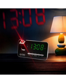 Ceas cu radio TZS First Austria 2421-7, proiectie, FM, alarma, dimmer, LCD