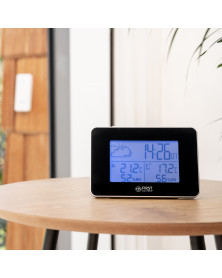Statie meteo First Austria TZS FA-2461-6-BA, senzor exterior, ceas, alarma, temperatura, umiditate, prognoza meteo