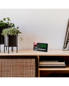 Ceas cu radio TZS First Austria 2421-7, proiectie, FM, alarma, dimmer, LCD