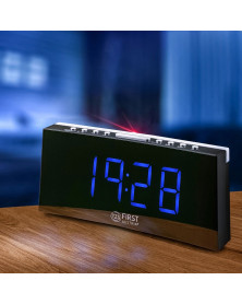 Ceas radio First Austria FA-2420-4, alarma dubla, proiectie 180, radio FM, iluminare background
